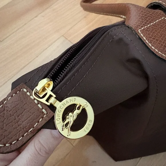 Longchamp Le Pliage Original M Tote Bag in Brown Ebony - Picture 7 of 9